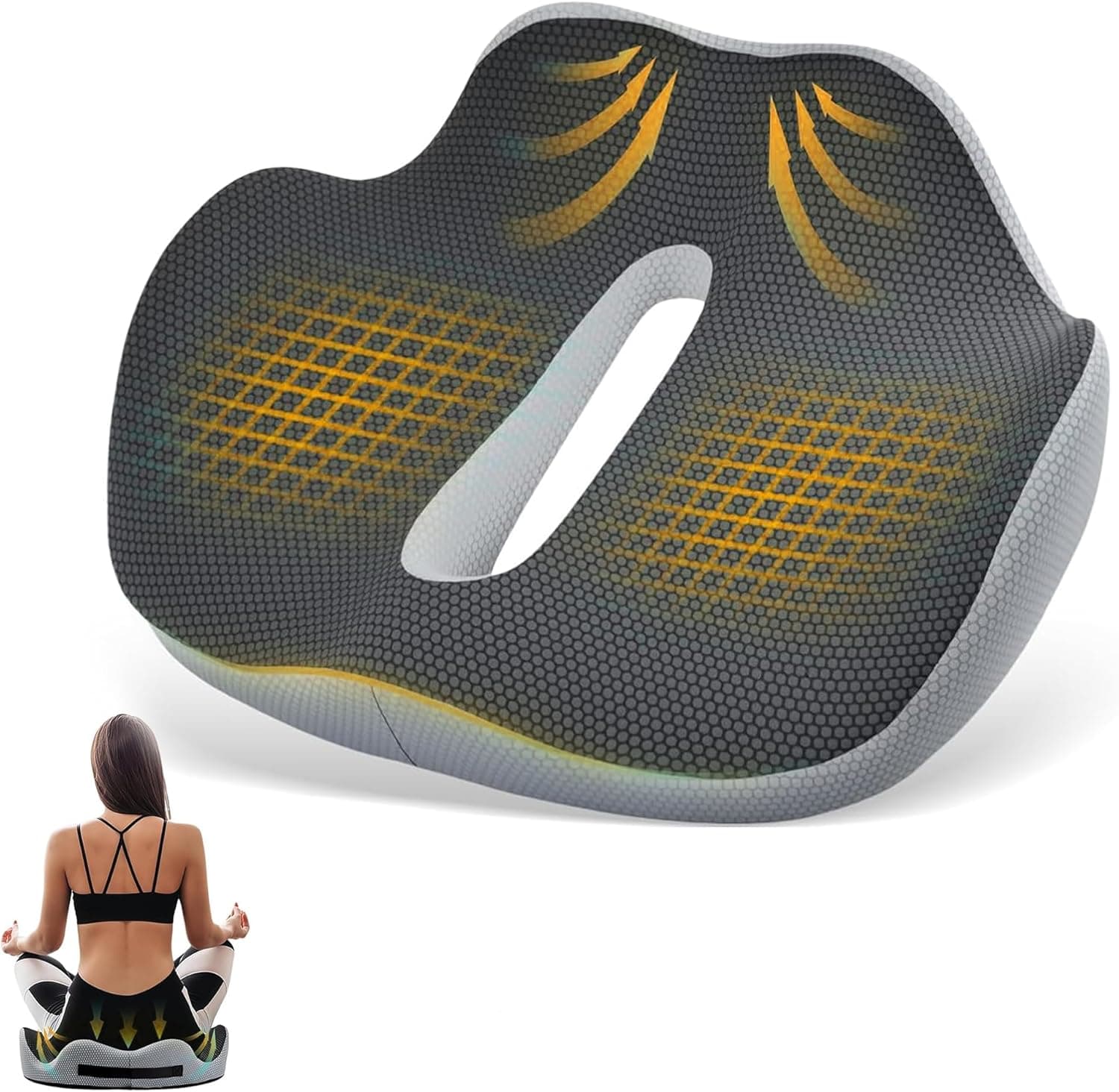 VAYRYS Coussin Coccyx Ergonomique en Mousse à mémoire de Forme - VAYRYS Solution Ergonomique